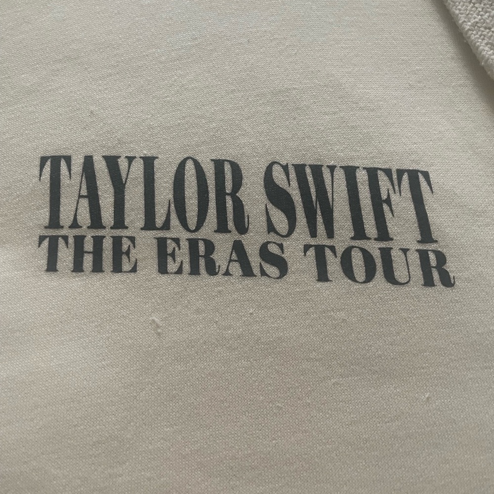 Taylor Swift Swifty Official The Eras Tour Ivory Beige Hoodie Small worn… - Picture 8 of 16